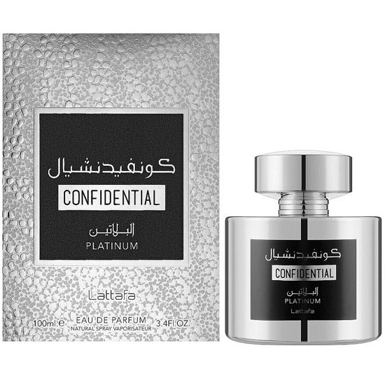 Perfume Lattafa Confidential Platinum - 100ml - Hombre - Eau De Parfum