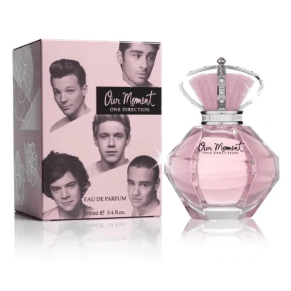 detalle frontal de perfume our moment de one direction original en bogotá colombia