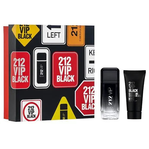 Estuche 212 Vip Black De Carolina Herrera Para Hombre Set 100ml Eau De Parfum