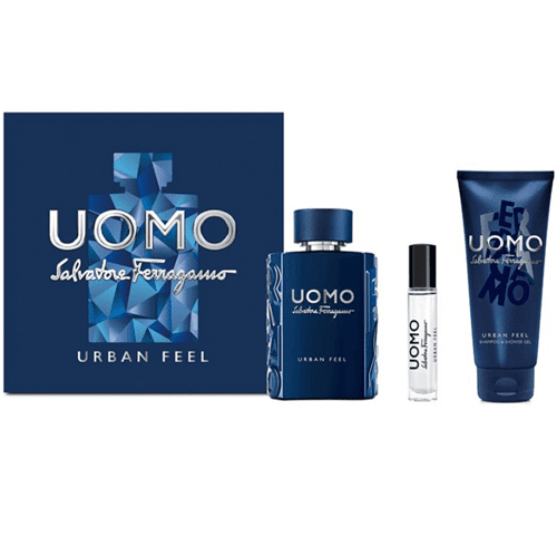 Estuche Uomo Urban Feel De Salvatore Ferragamo Set De Hombre Edt 100ml
