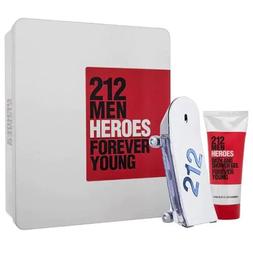 Estuche 212 Men Heroes De Carolina Herrera Set Hombre 90ml Eau De Toilette