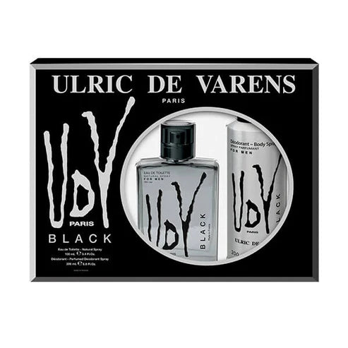Estuche Udv Black Ulric De Varens Set 100ml Eau De Toilette Hombre