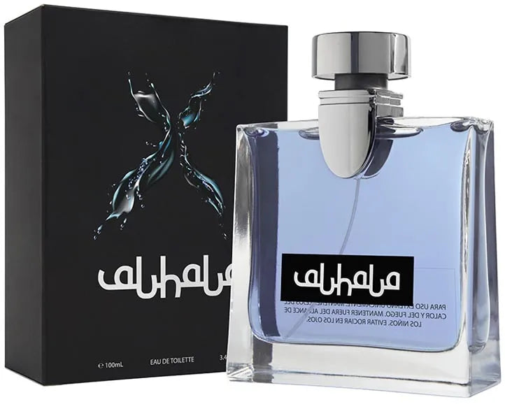Alhala X EDT 100 ml perfume masculino aroma vibrante y moderno combinación de cítricos especias suaves y maderas nobles ideal para uso diario y oficina