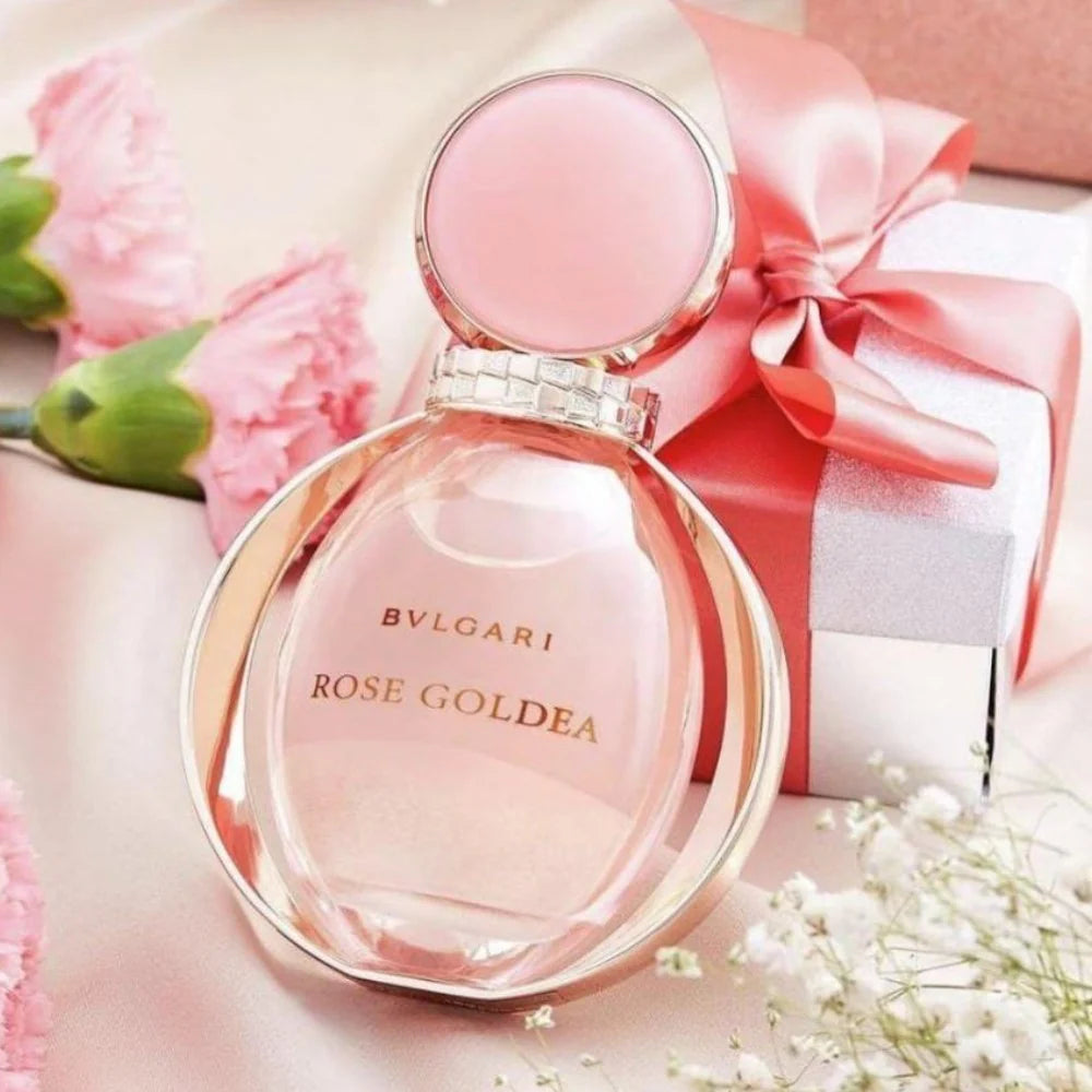 Presentación completa del perfume Bvlgari Rose Goldea Eau De Parfum Mujer 90ml