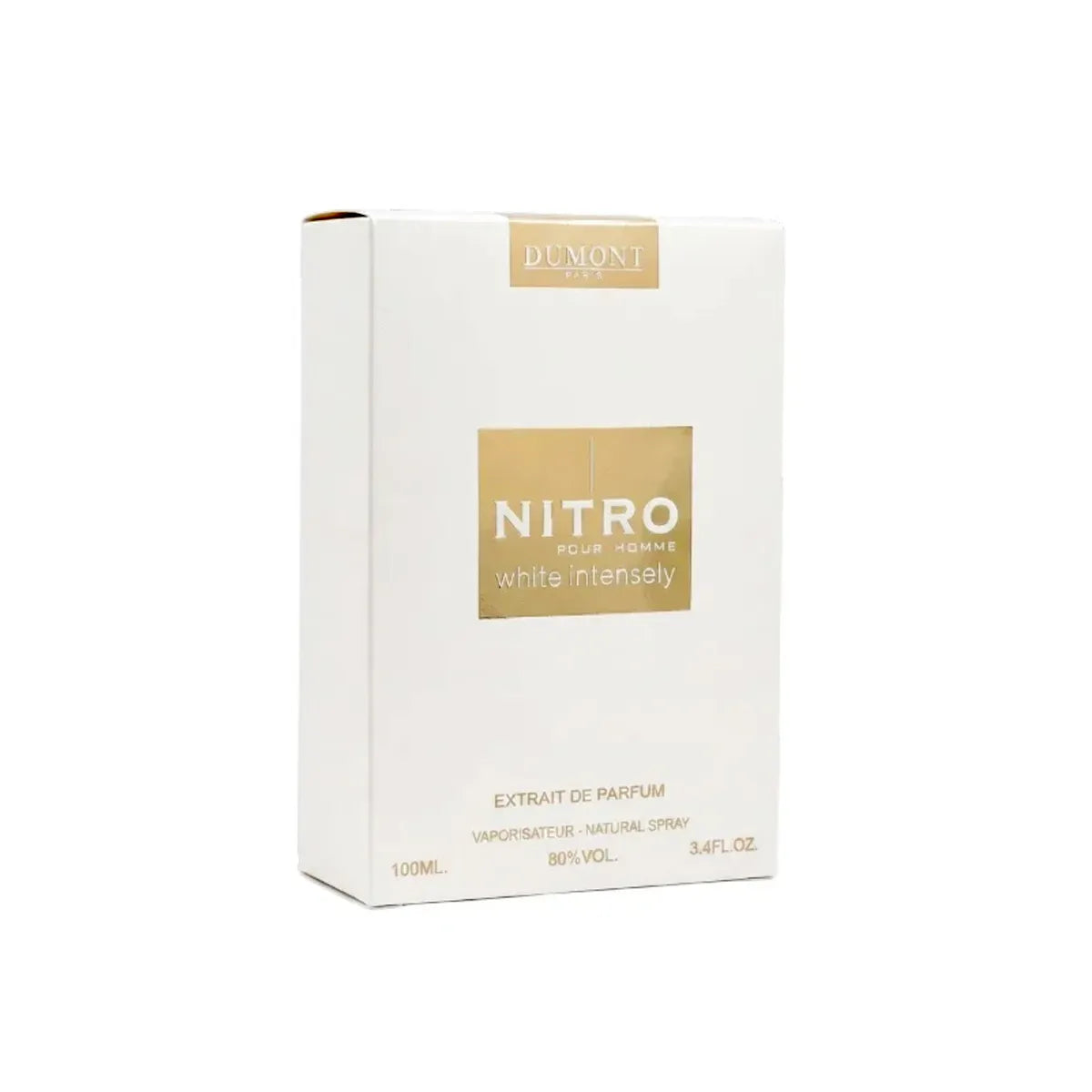 caja Dumont Nitro White Intensely Extrait de Parfum 100 ml para hombre con presentación original