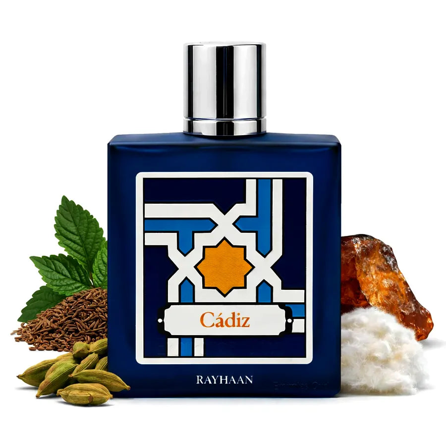 Caja original del perfume Rayhaan Cadiz 100ml
