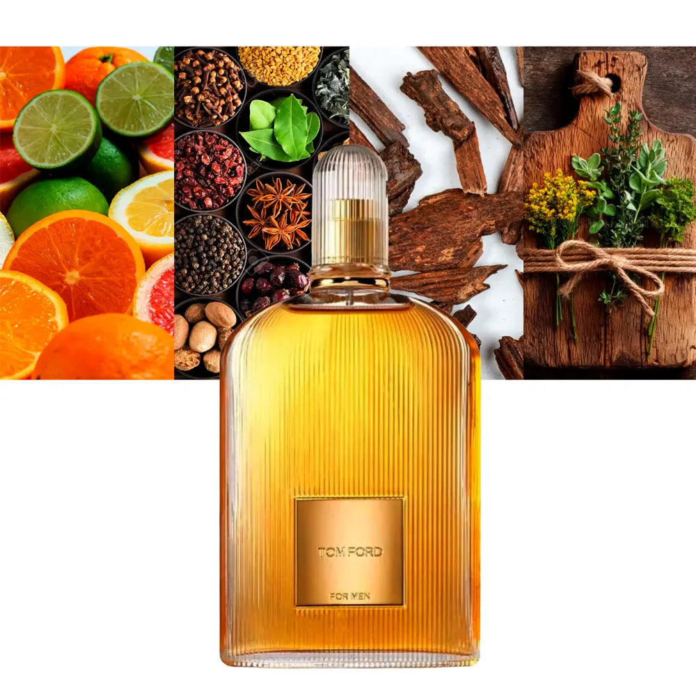 Frasco del perfume Tom Ford For Men diseño elegante masculino