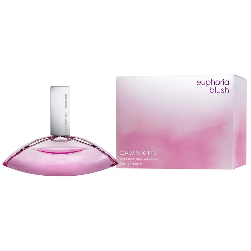 Perfume Calvin Klein Euphoria Blush esencia femenina intensa con acordes de granada flor de loto y ámbar en frasco elegante de 100 ml