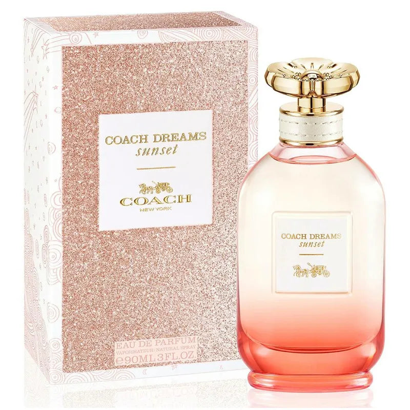perfume original coach dreams sunset para mujer frasco de 90ml eau de parfum inspirado en atardeceres cálidos