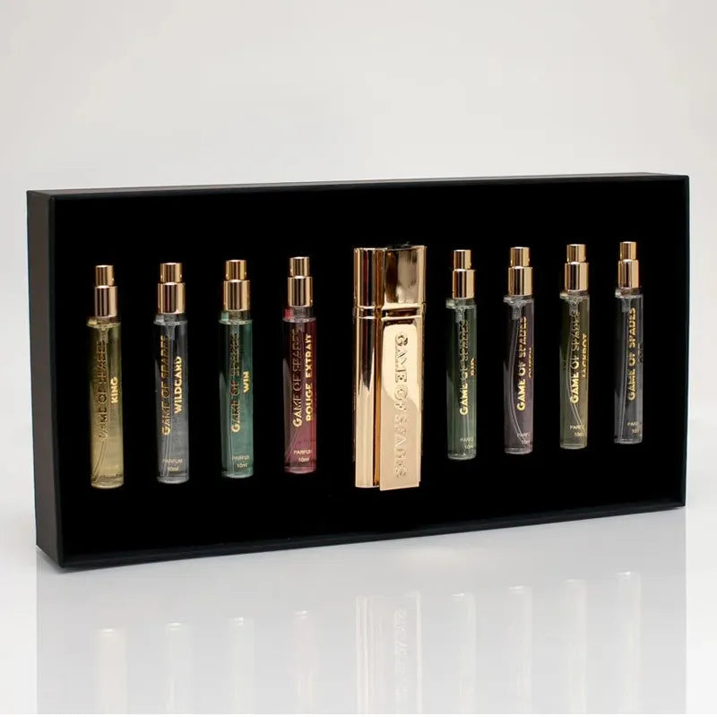 Colección de fragancias masculinas Jo Milano Game of Spades en formato viajero 10ml