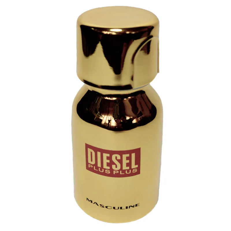perfume original diesel dorado plus plus masculine gold para hombre frasco de 75ml eau de toilette con aroma cálido y moderno