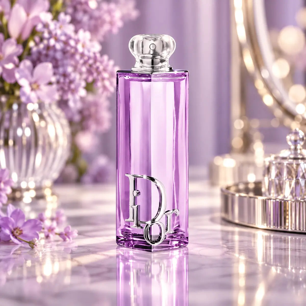 Dior Addict Purple Glow para mujer 100 ml EDP, fragancia gourmand floral de estela elegante