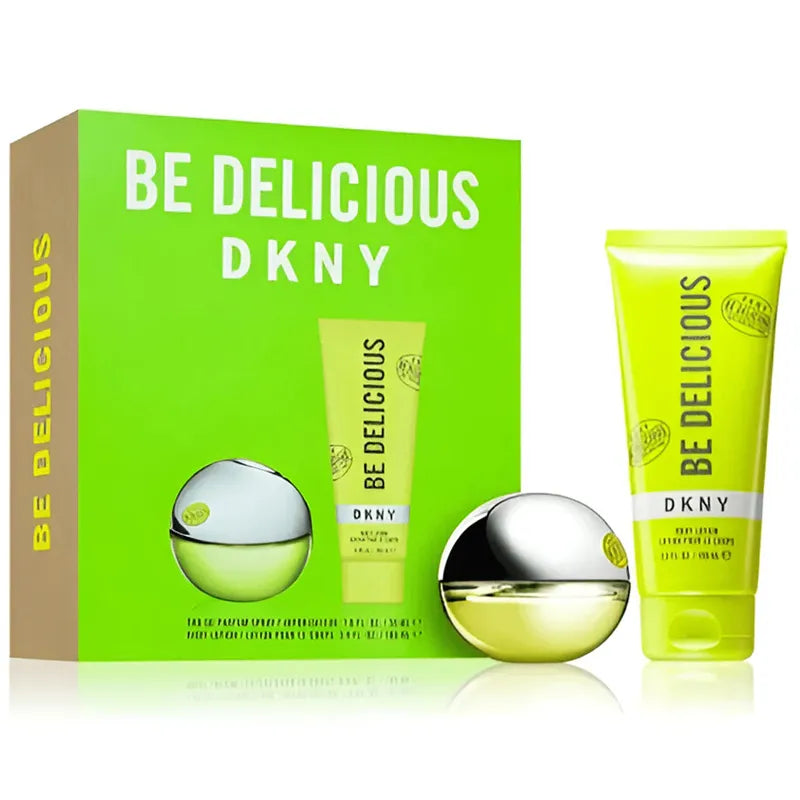 DKNY Be Delicious set perfume femenino 100ml EDP con notas de manzana verde peonía y rosas