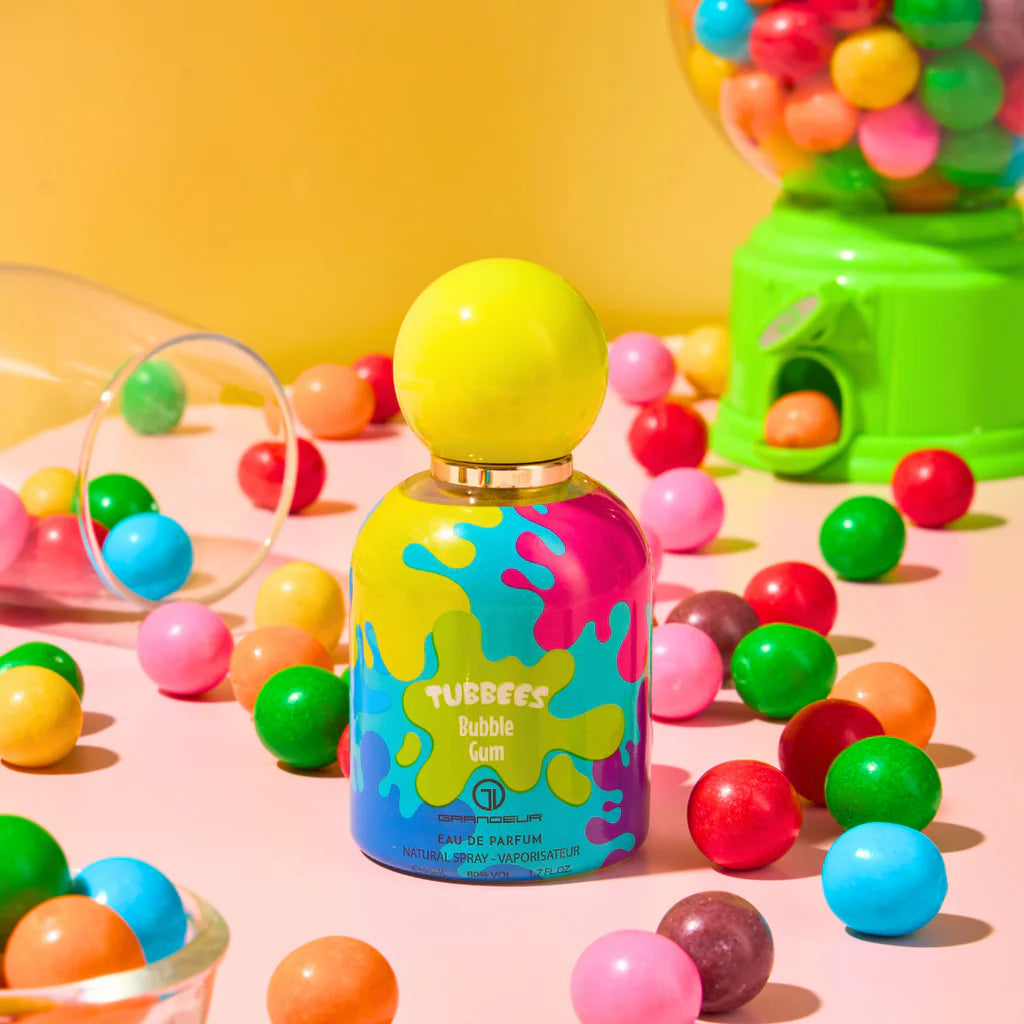 Fragancia femenina Tubbees Bubble Gum con notas de chicle algodón de azúcar y vainilla bubble