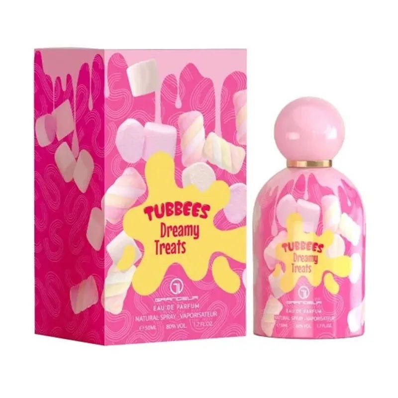 Fragancia femenina Tubbees Dreamy Treats con notas de malvavisco caramelo y vainilla