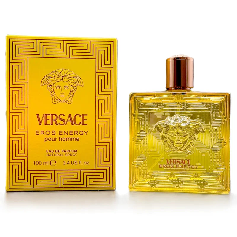 Fragancia Eros Energy Versace hombre 100 ml Eau de Parfum con esencia de limón bergamota y haba tonka perfecto para hombres jóvenes que buscan un aroma fresco y sensual