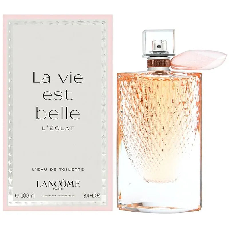 perfume lancome la vie est belle leclat mujer eau de toilette 100ml con diseño de frasco cristalino y esencia ligera ideal para el día