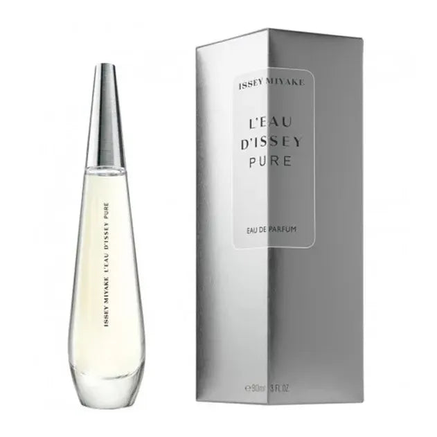 fragancia femenina leau dissey pure issey miyake 90ml eau de parfum con notas de flor de azahar jazmín y madera de ámbar perfecta para mujeres modernas y naturales