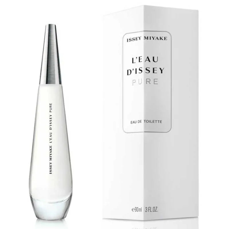 Fragancia Pure L´Eau D´Issey Miyake mujer EDT 90 ml perfume minimalista con esencia de jazmín té verde y madera de sándalo perfecto para mujeres que buscan frescura y elegancia natural