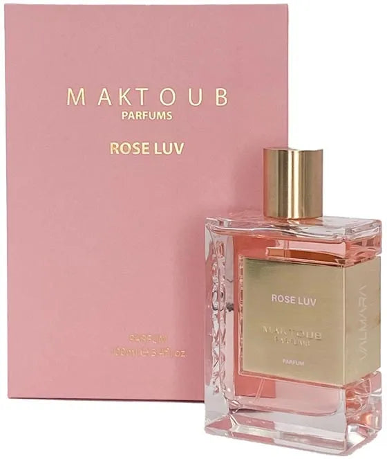 Fragancia Rose Luv Maktoub mujer 100 ml Parfum con esencia de jazmín absoluto haba tonka y ámbar perfecta para mujeres que buscan un aroma floral potente y sofisticado