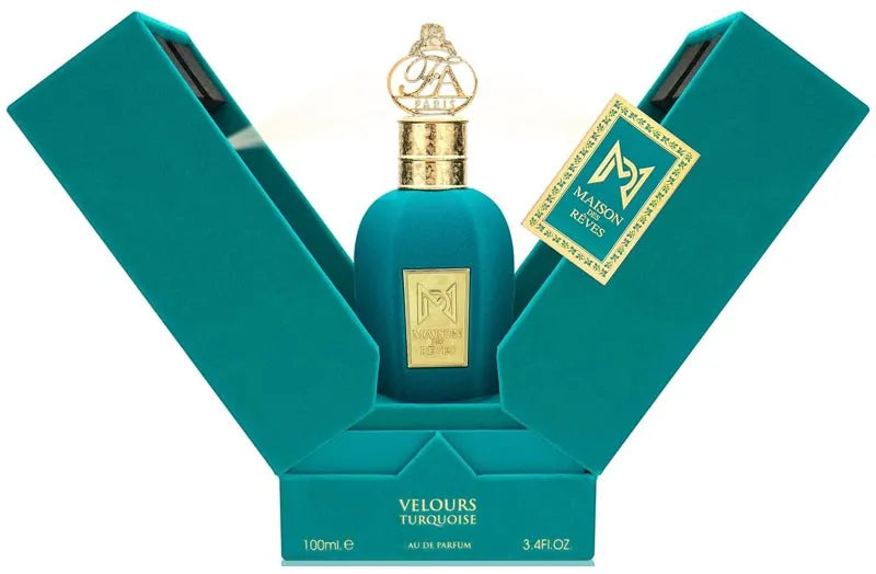 Fragancia Velours Turquoise Maison Des Reves mujer 100 ml Eau de Parfum con esencia de pachulí vainilla y ámbar perfecta para quienes buscan un aroma duradero y sensual
