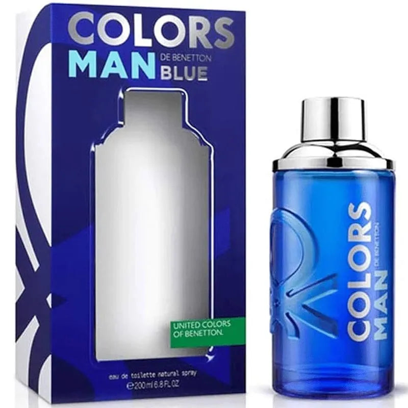 Eau de toilette Colors Man Blue 200ml de Benetton para hombre con esencia dinámica y juvenil en botella elegante