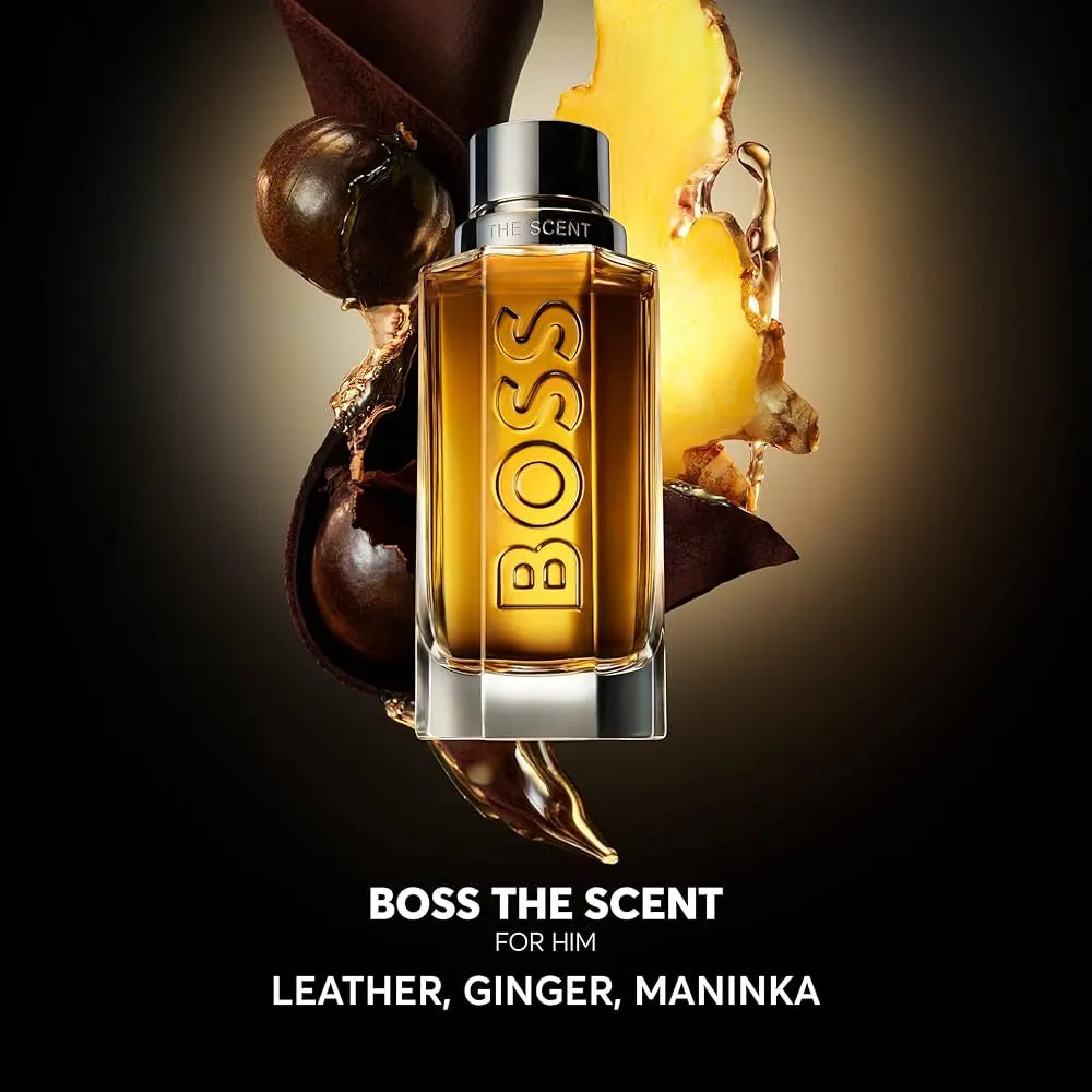 the scent de 200ml hugo boss presentación del frasco elegante tapa metalica para hombres
