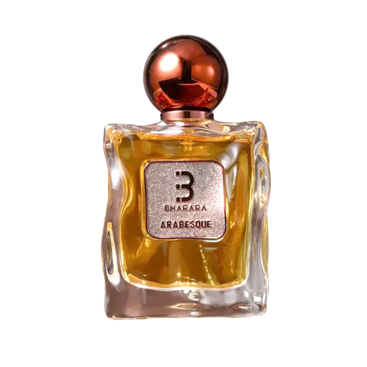 frasco Bharara Arabesque 100 ml con diseño elegante y fragancia de café, vainilla y caramelo