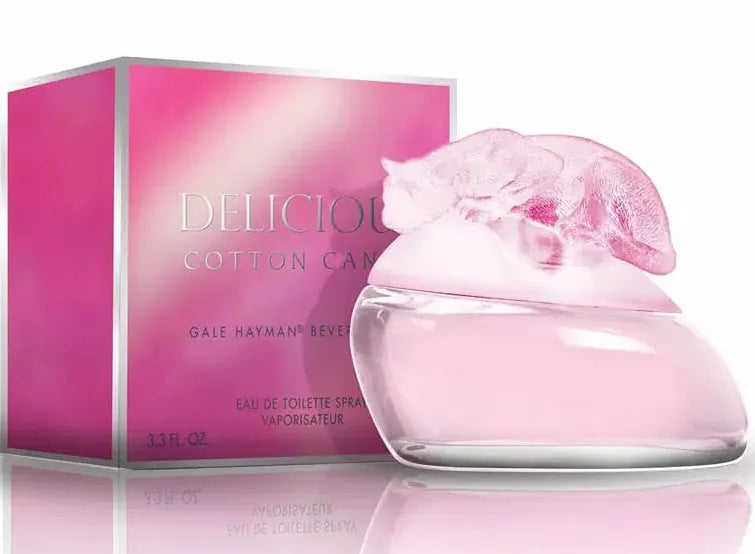 detalle del frasco delicious cotton candy gale hayman mujer 100ml con estilo divertido y aroma azucarado