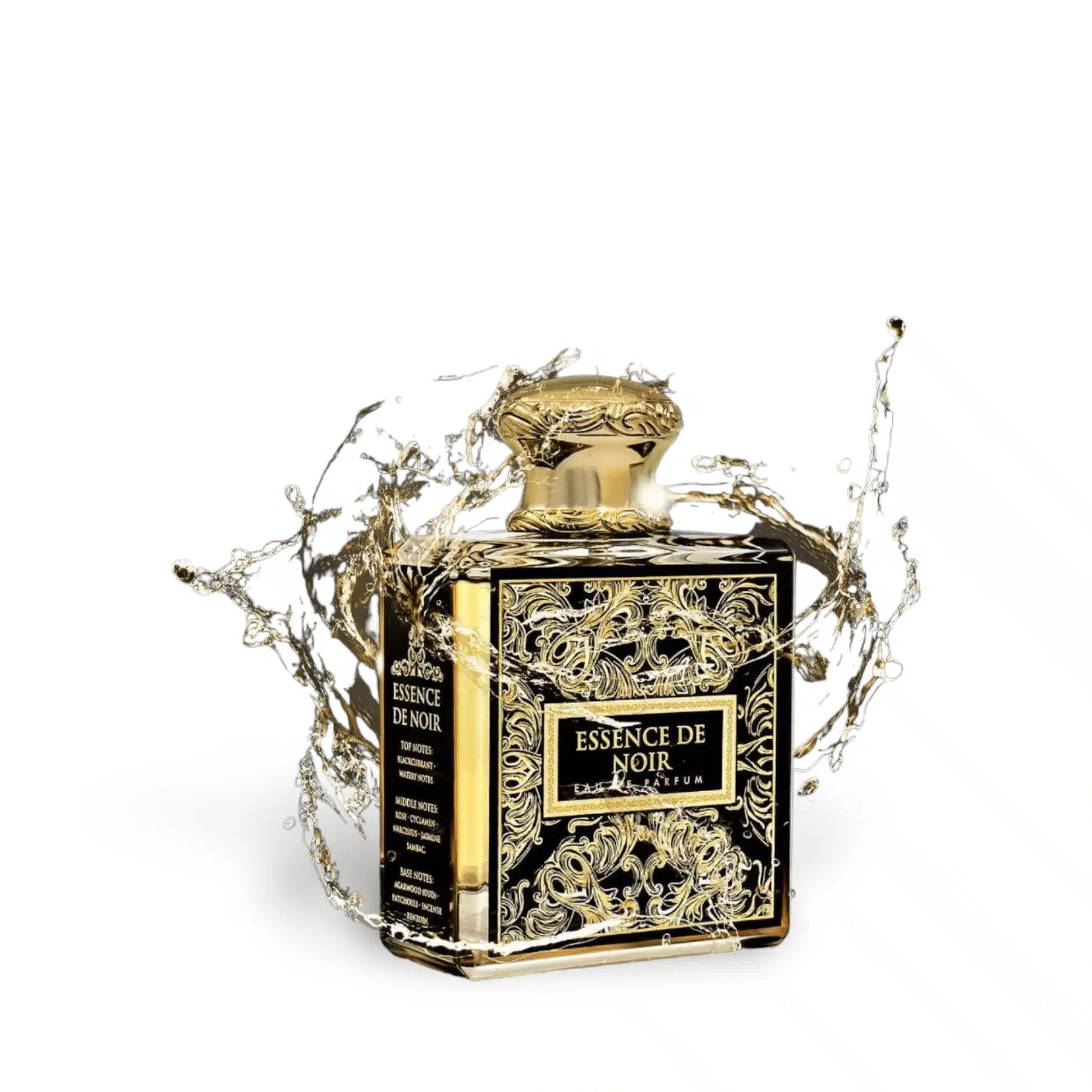 Fotografía del perfume French Avenue Essence De Noir 100ml Eau De Parfum representando una fragancia de lujo con estilo moderno y sofisticado fragrance world