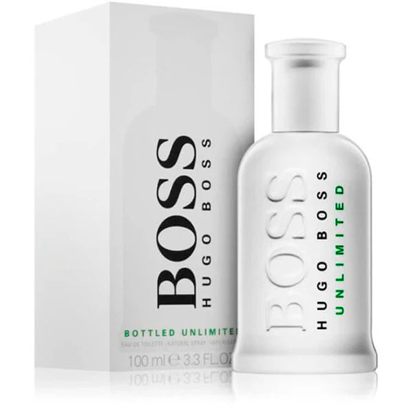 Hugo Boss Bottled Unlimited perfume masculino 100ml EDT con notas vibrantes de mandarina verde y cedro