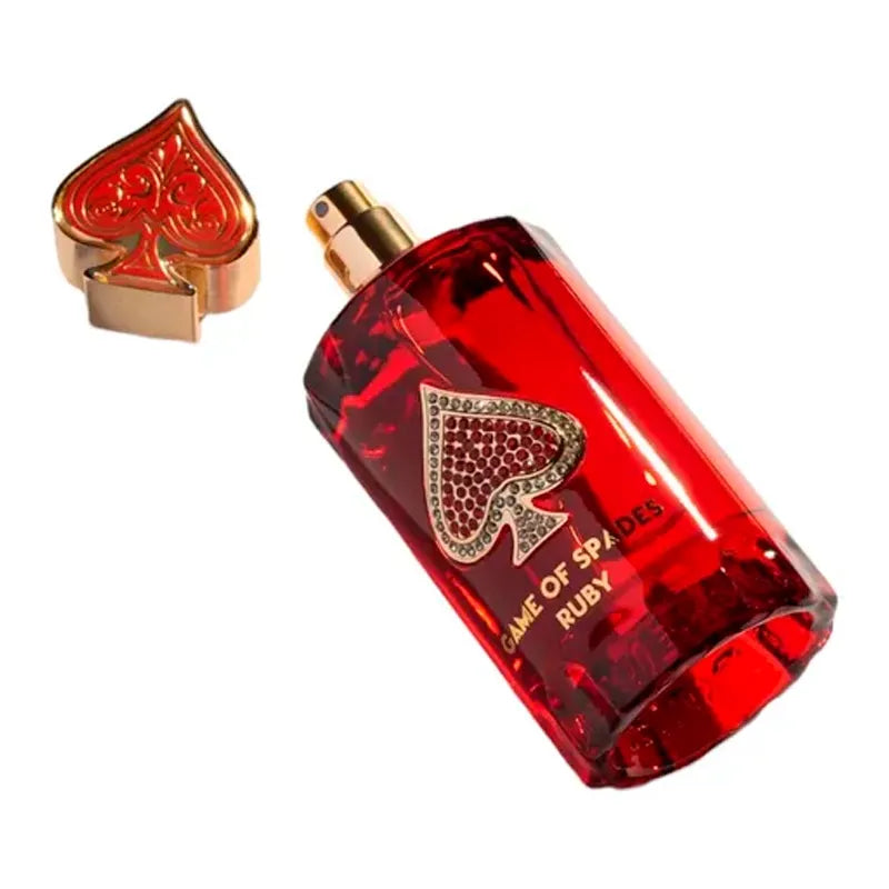 Detalle botella Game of Spades Ruby Jo Milano Parfum