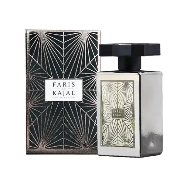 fragancia floral oriental faris con notas de rosa y azafrán