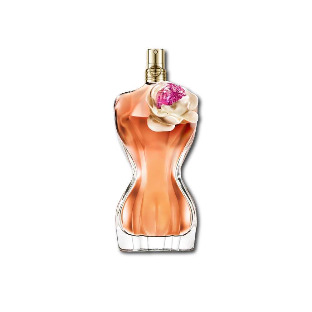 Fragancia femenina Jean Paul Gaultier La Belle Flower Edition con notas de pera flor de naranjo y vainilla