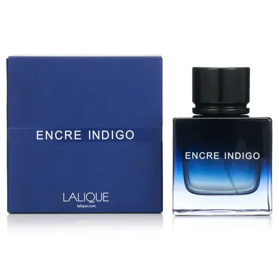 Botella de 100ml del perfume Encre Indigo de Lalique con esencia intensa y refinada diseñada para hombres modernos