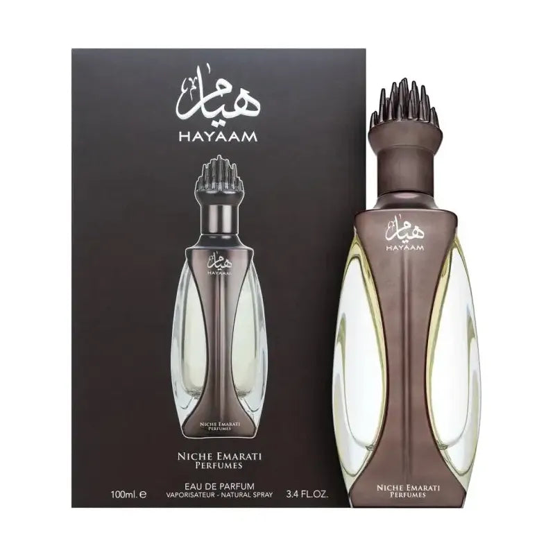 Lattafa Hayaam Niche Emarati perfume unisex 100ml con notas de rosas turcas ámbar y especias orientales
