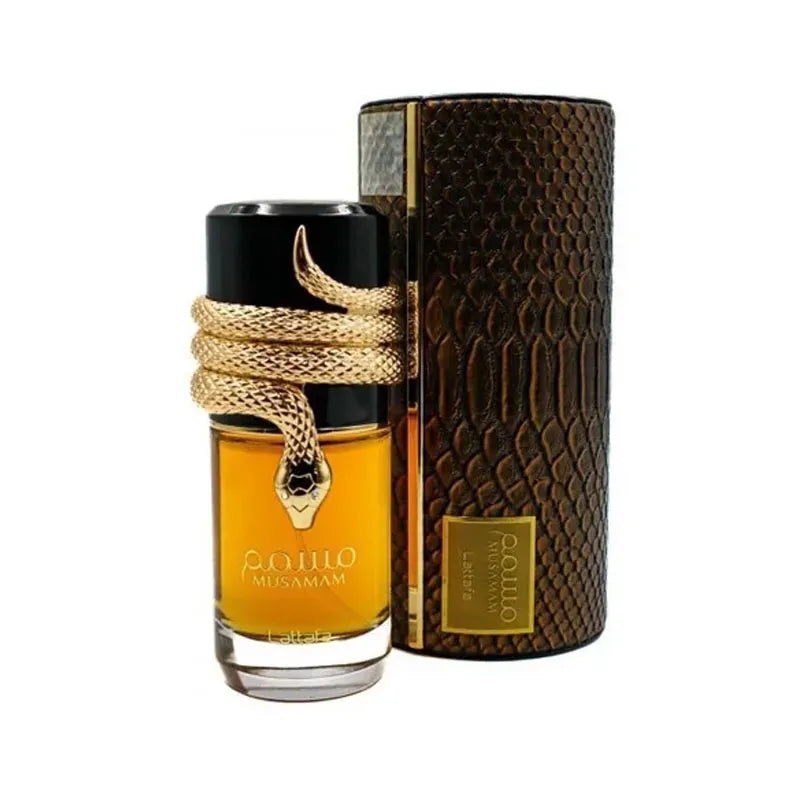 Fragancia árabe Lattafa Musaman combinación de cardamomo azafrán y maderas nobles para hombre y mujer 100ml