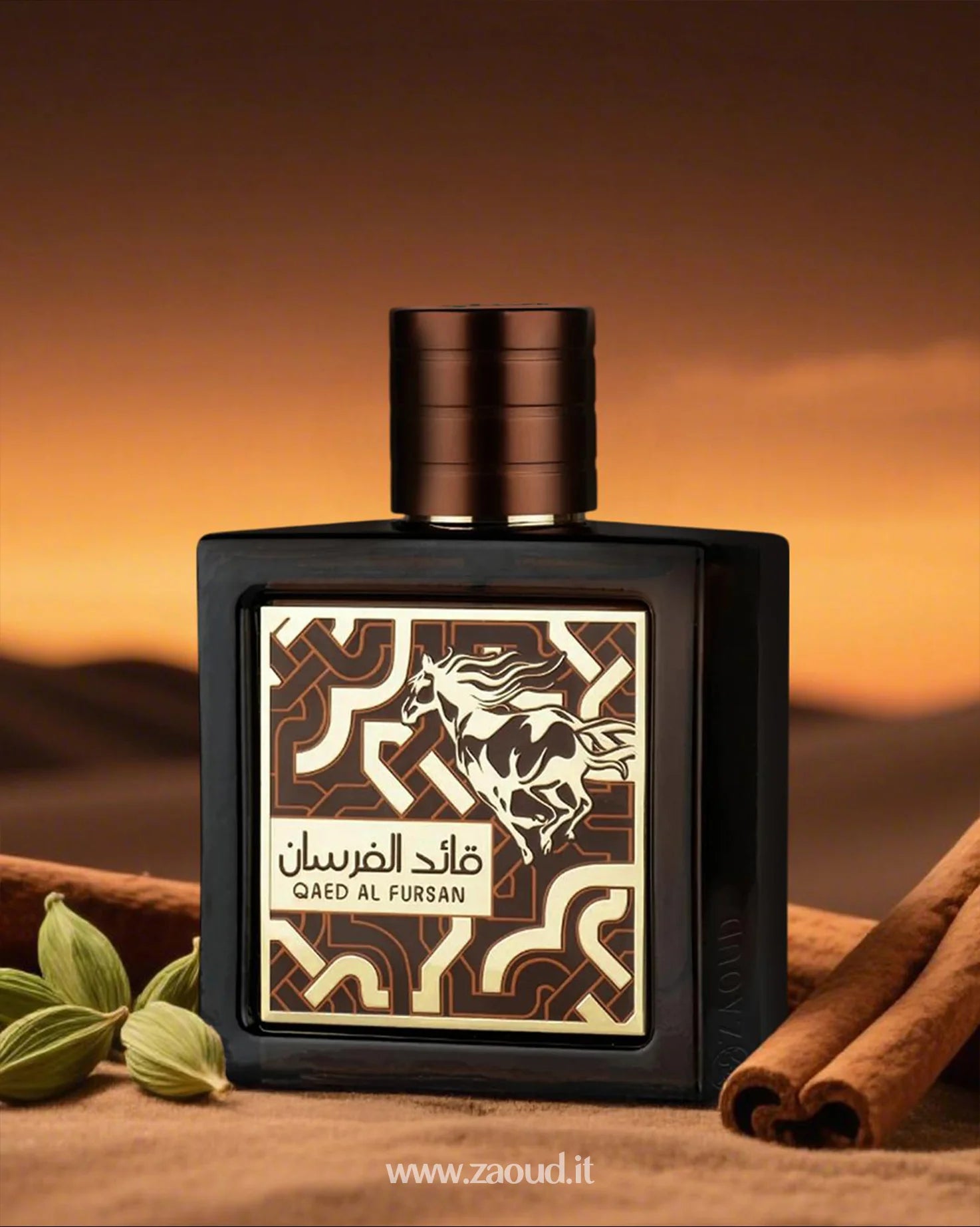 Lattafa qaed al fursan untamed perfume 90ml aroma amaderado oriental con notas especiadas y cálidas