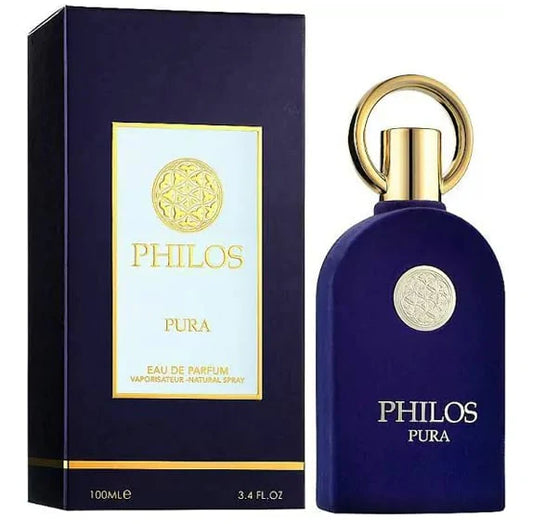 Maison Alhambra Philos Pura perfume unisex 100ml EDP con elegante combinación de jazmín sándalo y vainilla para ocasiones especiales