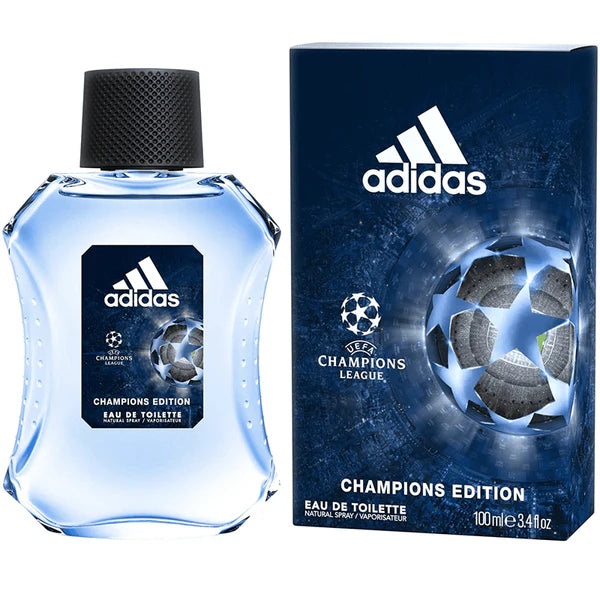 fragancia adidas champions edition champions league 100ml para hombres perfume con notas aromáticas energizantes y duraderas perfecto para el uso diario frasco exclusivo con diseño deportivo
