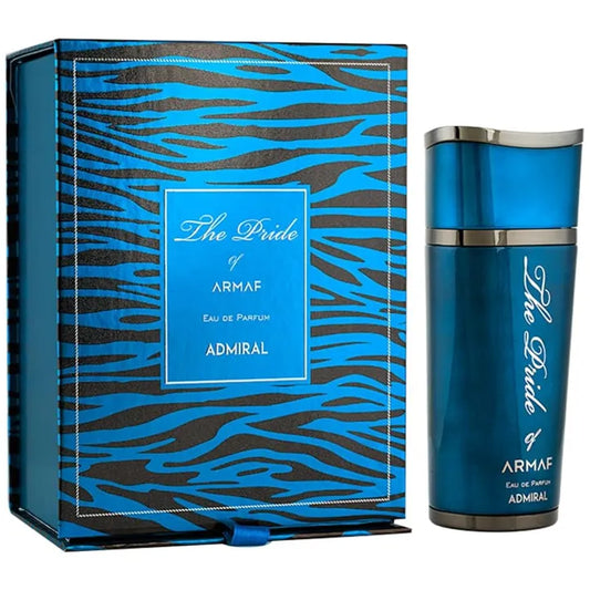Perfume Admiral The Pride de Armaf fragancia acuática amaderada con notas de manzana verde cardamomo y madera de cedro presentación de 100 ml Eau de Parfum