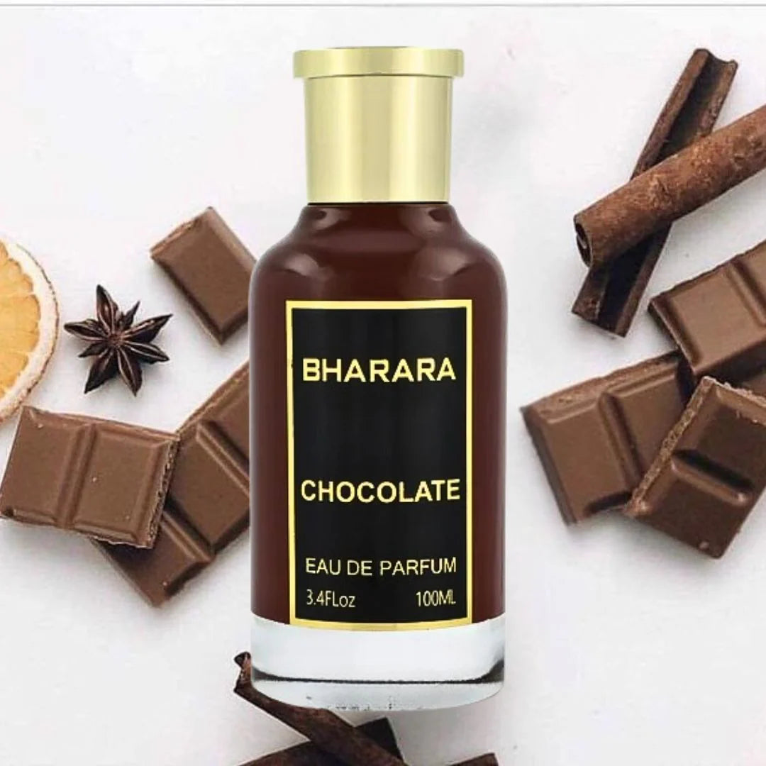 Perfume bharara chocolate eau de parfum 100ml aroma cálido con notas de cacao y matices especiados