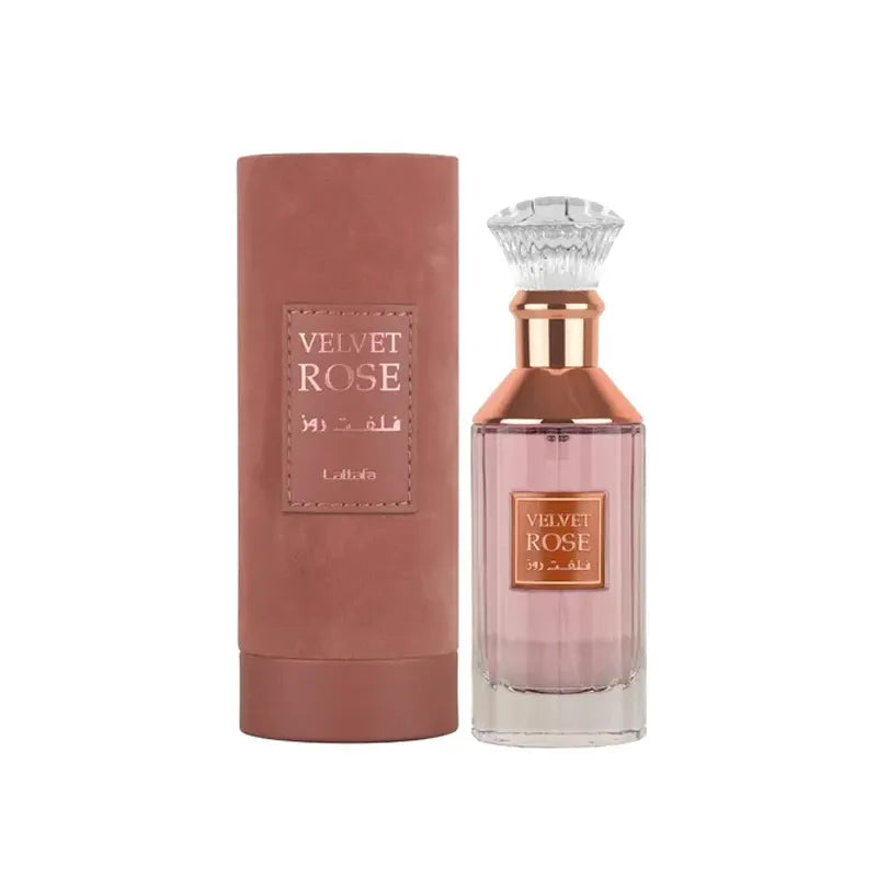 Perfume Lattafa Velvet Rose fragancia floral femenina con intensas notas de rosas y vainilla 100ml Eau de Parfum