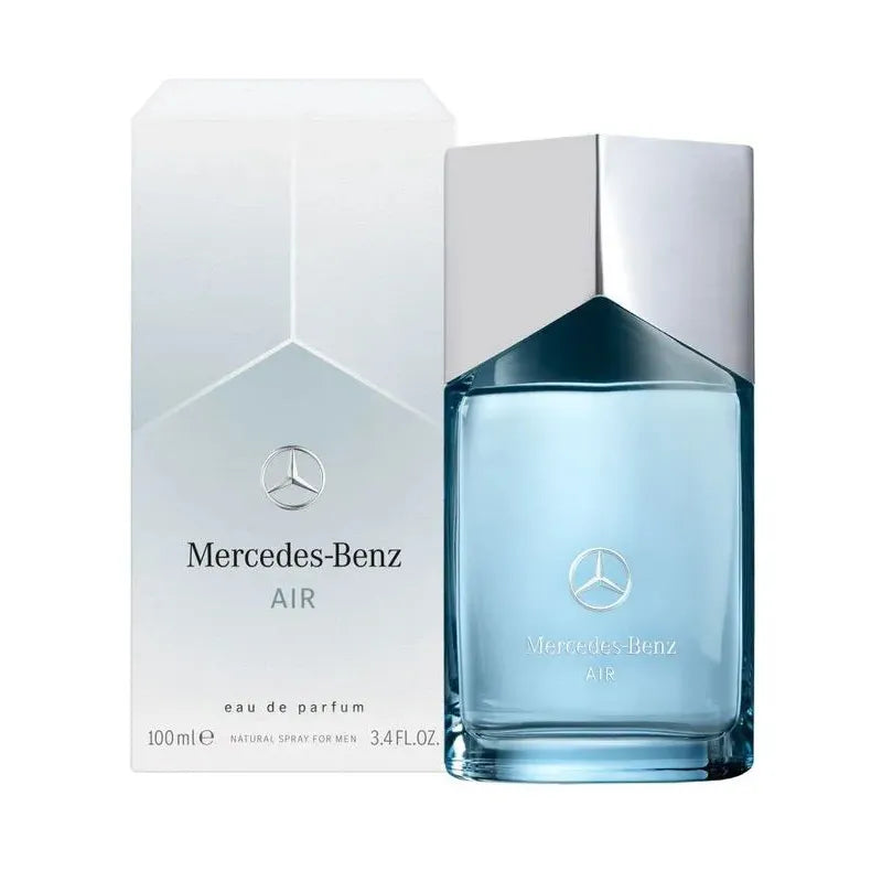 Botella azul del perfume Mercedes-Benz Air Hombre 100ml EDP con diseño automotriz