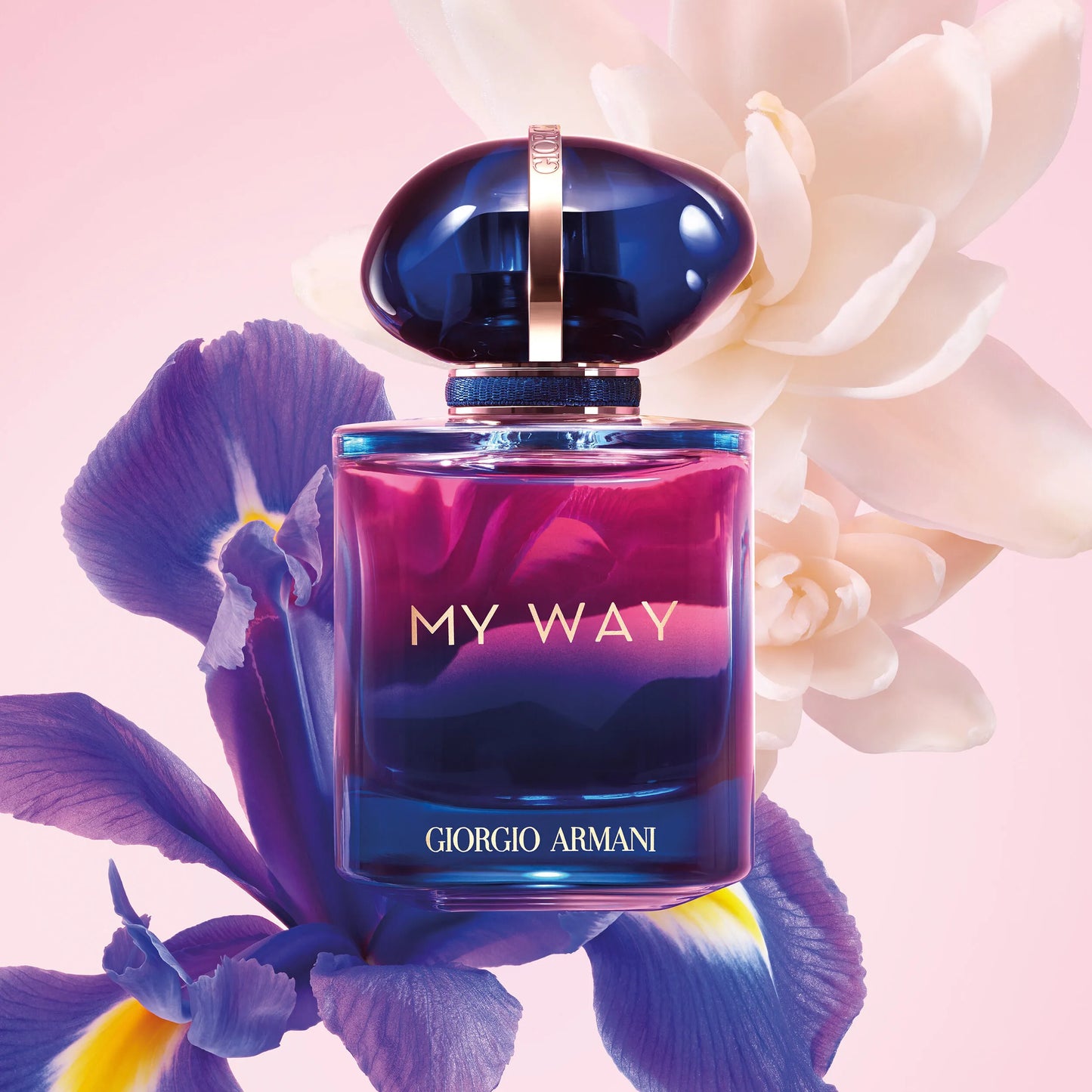 presentación completa del perfume my way parfum giorgio armani 90 ml mujer junto a su caja original