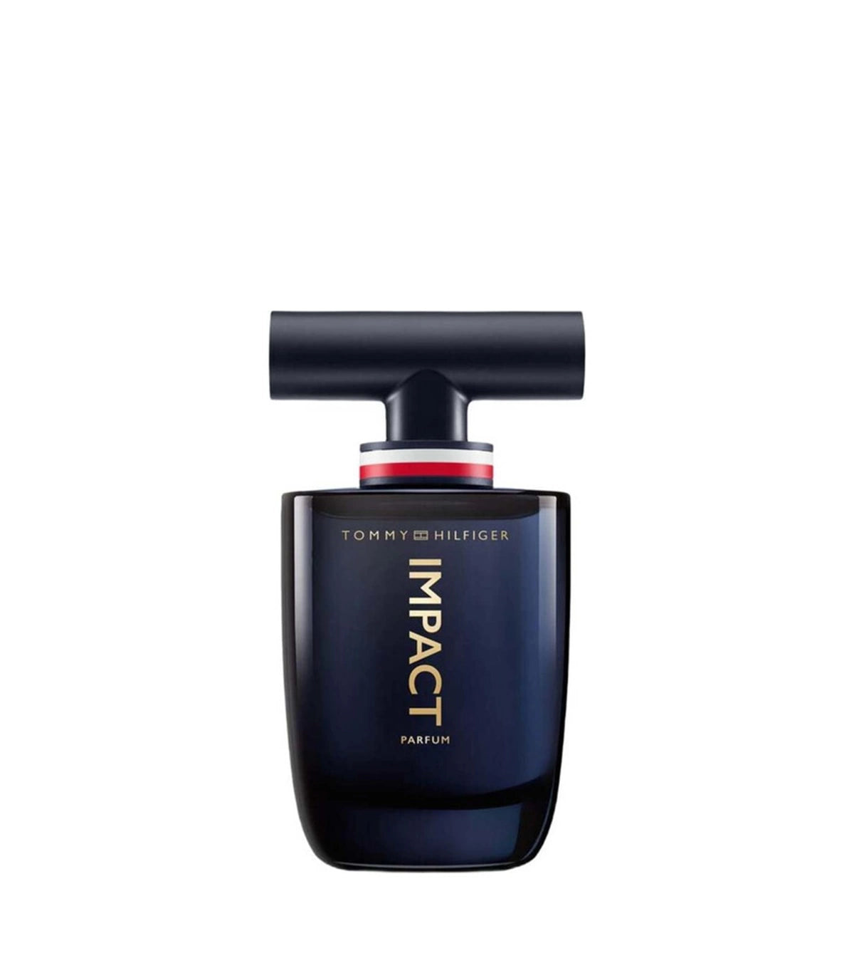 Perfume original Tommy Hilfiger Impact Parfum 100ml exhibido con su empaque elegante y distintivo logo de la marca