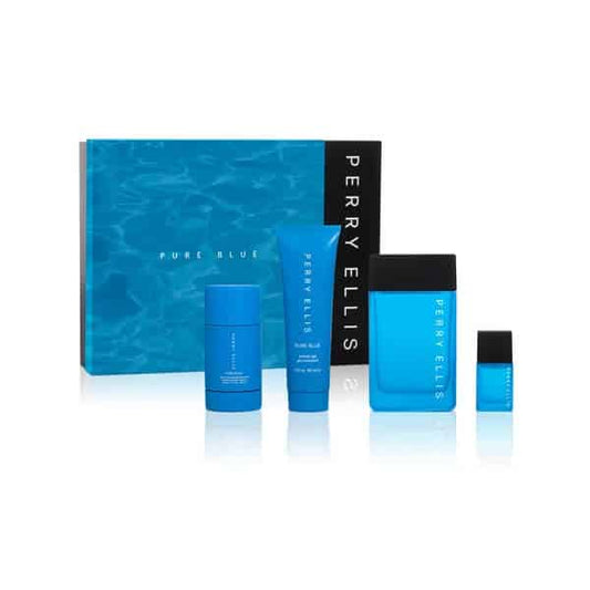 Estuche Pure Blue Set Perry Ellis - 100ml - Eau De Toilette - Hombre