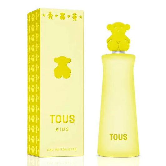 Perfume Tous Kids bear 100 ml Eau de Toilette infantil fragancia fresca y suave con notas de mandarina vainilla y algodón de azúcar presentación en botella amarilla para niños y niñas