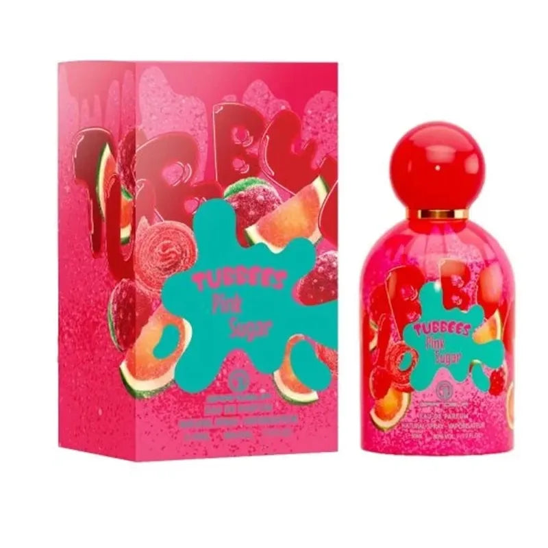 Botella rosa perfume Tubbees Pink Sugar Grandeur EDP 50ml con forma de oso y detalles brillantes