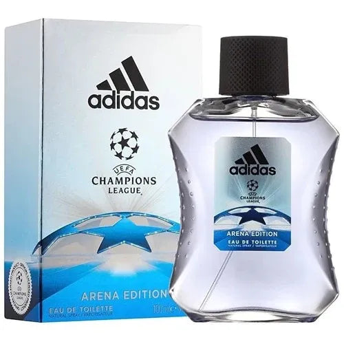 eau de toilette adidas uefa champions league arena edition 100ml para hombres aroma energizante con notas cítricas y amaderadas frasco original ideal para coleccionistas